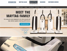 Tablet Screenshot of maytagvacuums.com